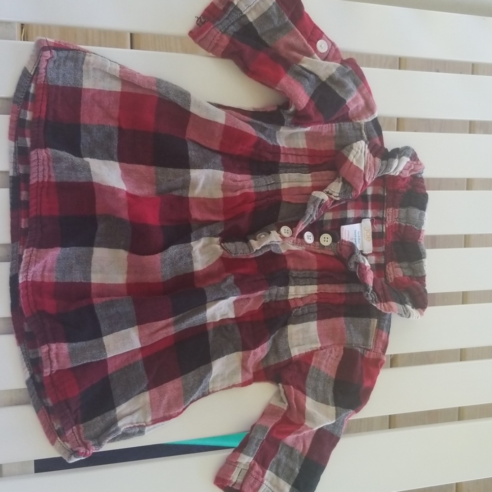 Plaid 3/4 sleeve tobabydoll